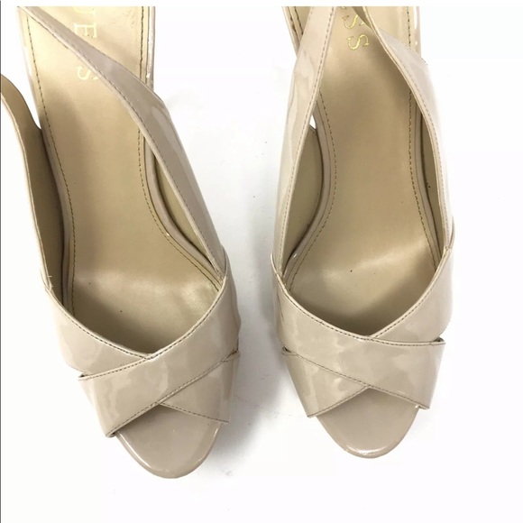 Guess nude patent leather slingback heels 8.5 - Picture 6 of 7